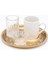 Şık 2 Kişilik 8 Parça Altın Detaylı Kahve Fincan Takımı, Ikram Seti 5