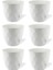 KRS-451 Yakamoz Tabaklı Plastik Saksı Takımı 0.65 Lt Beyaz 6 Adet 1