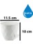 KRS-451 Yakamoz Tabaklı Plastik Saksı Takımı 0.65 Lt Beyaz 6 Adet 2