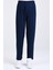 Pamuklu Viskon Ince Yazlık Cepli Jumbo Penye Pijama Pantolon Lacivert - 5xl 3