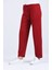 Pamuklu Viskon Ince Yazlık Cepli Jumbo Penye Pijama Pantolon Bordo - 4xl 4