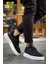 J2408 Fusion Ortopedik Taban Günlük Triko Erkek Sneaker Spor Ayakkabı Tbt Siyah 4