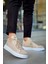 J2423 Ortopedik Taban Günlük Triko Erkek Sneaker Spor Ayakkabı Tbt Bej 1