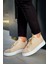 J2423 Ortopedik Taban Günlük Triko Erkek Sneaker Spor Ayakkabı Tbt Bej 2