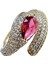 Ruby Spiral Snake – Ayarlanabilir Yüzük 1