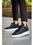 J2423 Ortopedik Taban Günlük Triko Erkek Sneaker Spor Ayakkabı Tbt Siyah 1