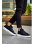 J2423 Ortopedik Taban Günlük Triko Erkek Sneaker Spor Ayakkabı Tbt Siyah 4