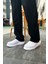 J075 Signature Ortopedik Taban Günlük Cilt Erkek Sneaker Spor Ayakkabı Cbt Beyaz 4