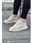 J096 Bağcıklı Ortopedik Taban Süet Erkek Sneaker Günlük Ayakkabı Kt Krem 1