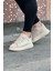 J096 Bağcıklı Ortopedik Taban Süet Erkek Sneaker Günlük Ayakkabı Kt Krem 3