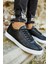 J063 Star-X Ortopedik Taban Günlük Cilt Erkek Sneaker Spor Ayakkabı Cbt Siyah 1