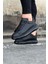 J095 Bağcıklı Ortopedik Taban Erkek Sneaker Günlük Ayakkabı St Siyah 2