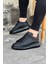 J095 Bağcıklı Ortopedik Taban Erkek Sneaker Günlük Ayakkabı St Siyah 3