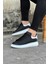 J095 Bağcıklı Ortopedik Taban Erkek Sneaker Günlük Ayakkabı Bt Siyah/beyaz 3