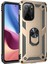 Xiaomi Poco F3 Kılıf Sofya Yüzüklü Silikon Kapak - Gold Svlrs 1