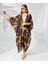Kadın Rahat Kesim Şifon Kimono - Kahve 5