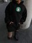 Üç Iplik Penye Uzun Kol Kapüşonlu Sweatshirt - Siyah 1