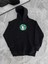 Üç Iplik Penye Uzun Kol Kapüşonlu Sweatshirt - Siyah 4