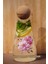 Caga Pinterest Cam Sürahi | Kiraz Çiçeği Desenli Borosilikat Ahşap Top Kapaklı 900 ml Sürahi Karaf 1