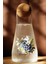 Caga Pinterest Cam Sürahi | Yabanmersini Desenli Borosilikat Ahşap Top Kapaklı 900 ml Sürahi Karaf 1
