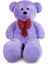 Oyuncak 130 cm Dev Pelüş Ayı, Papyonlu ve Sevimli Büyük Boy Ayıcık, Yumuşak Sarılmalık Peluş, Sevgiliye (Lila) 1