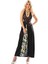 Siyah Dantelli Saten Gecelik - 086 3