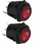 2 Adet Kırmızı LED Işık 12V / 24V Evrensel 20A 3pin Araba Oto Tekne Yuvarlak On-Off Rocker Geçiş Anahtarı (Yurt Dışından) 2