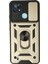 Realme C21 Kılıf Pars Lens Yüzüklü Silikon - Gold Svlrs 1