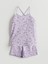 Yeni Sezon Kare Yaka Kiz Cocuk Sortlu Pijama Takimi - S5FK71Z4 1