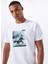 Bisiklet Yaka Baskılı Beyaz Erkek T-Shirt M5WM-TST1052 4
