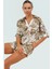 Yazlık Çok Çiçekli Pamuklu Bluz Pantolon Takım Rahat Plaj Kombin Uzun Ömürlü Konforlu Kesim 2