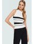 Kadın Bisiklet Yaka Triko Bluz Ince Polyester Renk Bloklu Yazlık Günlük Kullanım Için Konforlu Kesim 1