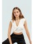 Fiyonklu Crop Bluz Kadın Yazlık Dokuma Basic Rahat Kullanım Şık Görünüm Özel Tasarım 1