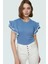 Kadın Bisiklet Yaka Kısa Kollu Örme Bluz Yazlık Rahat Günlük Profesyonel Görünüm 2