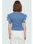 Kadın Bisiklet Yaka Kısa Kollu Örme Bluz Yazlık Rahat Günlük Profesyonel Görünüm 3