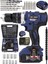 21V L 13MM Metal Mandren Darbeli Çift Akülü Vidalama Matkap 27 Parça Pro Set Lacivert 2
