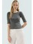 Kadın Bisiklet Yaka Kısa Kollu Örme Bluz Günlük Kullanım Premium Kalite Profesyonel Görünüm 1