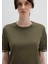 Dantel Detaylı Haki Tişört 1613515-71549 6