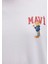 Mavi Kedi Baskılı Beyaz Tişört 0612861-620 7