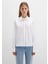 Nakışlı Şerit Detaylı Beyaz Gömlek 1211174-70057 5