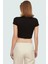 Viskon Süprem Fitted V Yaka Kısa Kollu Crop Bluz Seçkin Malzeme Rahat Kullanım 4