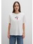 Gezegen Baskılı Ekru Tişört 1613522-70057 4