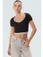 Fitted Vücudu Saran Kısa Bluz Kaşkorse Örme Polyester Yazlık Seçkin Malzeme Yüksek Kalite 1