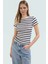 Viskon Ribana Bisiklet Yaka Fitted Bluz Günlük Kombinler Için Rahat Kullanım Modern Stil 1