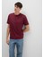 Etiket Detaylı Bordo Basic Tişört 0611824-70394 2