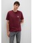 MJ Logo Baskılı Bordo Tişört 0612839-70394 1