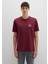 MJ Logo Baskılı Bordo Tişört 0612839-70394 4