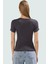 Viskon Ribana Bisiklet Yaka Fitted Bluz Günlük Kombinler Için Rahat Kullanım Modern Stil 3