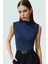 Vücuda Oturan Kolsuz Örme Bluz Dik Yaka Yazlık Rahat ve Şık Özel Tasarım 1