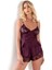 - Mürdüm Saten Babydoll Şort Takımı 2